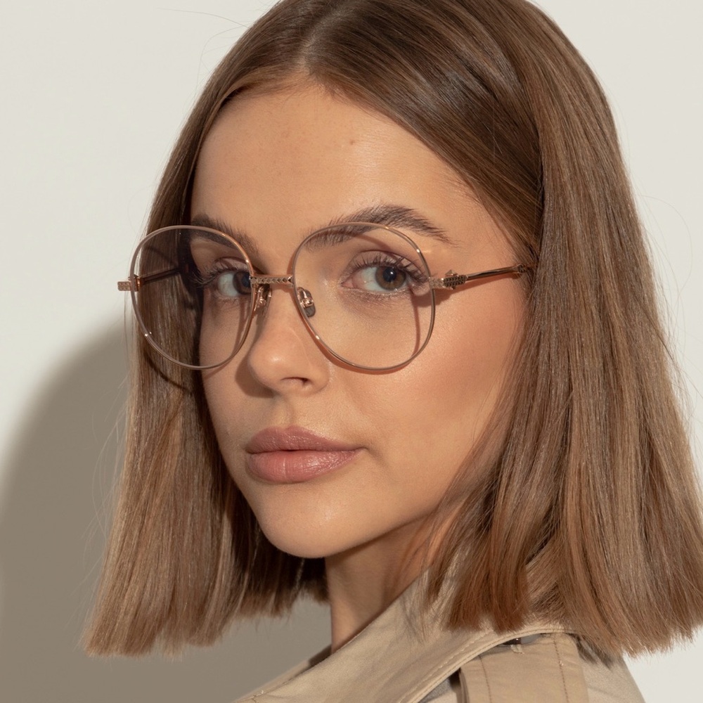 New! Valentino STUD III VLX 136A, Elegant Gold RX Frame Glasses, Authentic